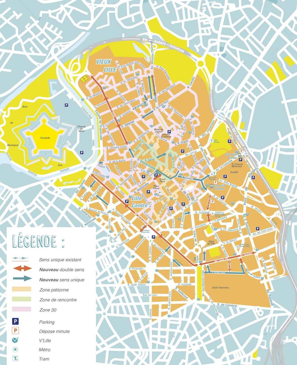 zemljevid Lille