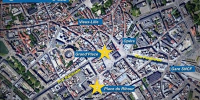 Zemljevid Lille božič market