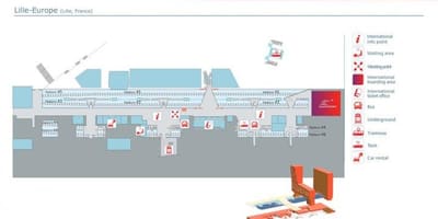 Lille evropi železniške postaje zemljevid