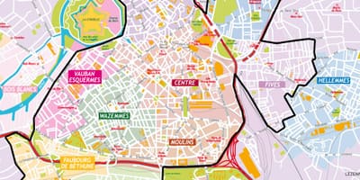 Zemljevid Lille predmestju