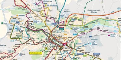 Lille javnega prevoza zemljevid