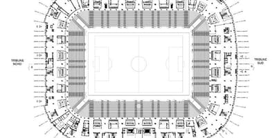 Zemljevid Lille stadion